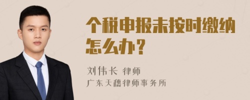 个税申报未按时缴纳怎么办？