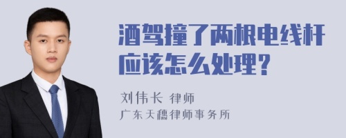 酒驾撞了两根电线杆应该怎么处理？