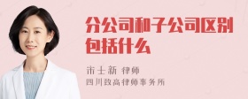 分公司和子公司区别包括什么