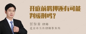 开庭前羁押还有可能判缓刑吗？