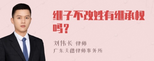 继子不改姓有继承权吗？