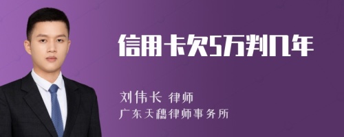 信用卡欠5万判几年