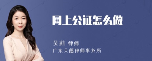 网上公证怎么做