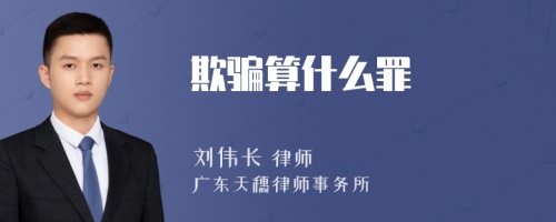 欺骗算什么罪