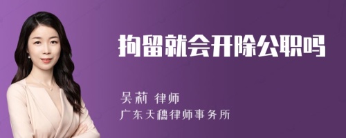 拘留就会开除公职吗