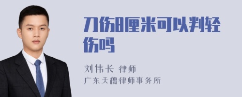 刀伤8厘米可以判轻伤吗