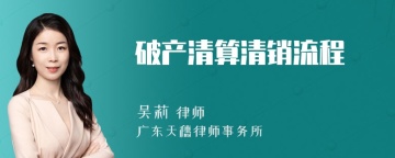 破产清算清销流程