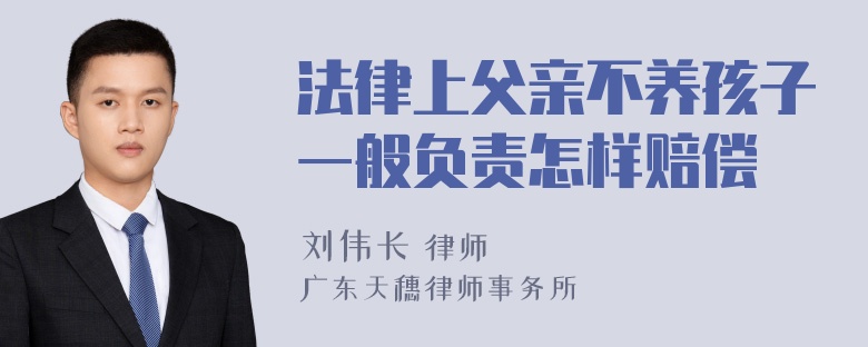 法律上父亲不养孩子一般负责怎样赔偿