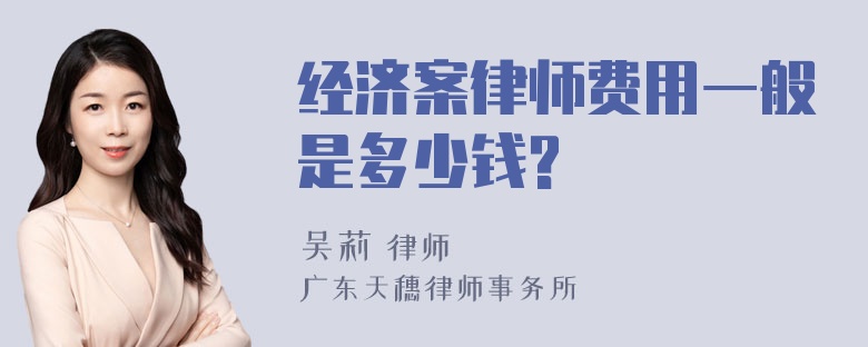 经济案律师费用一般是多少钱?