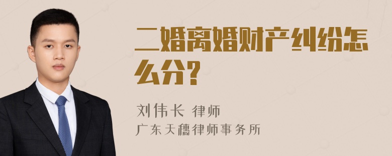 二婚离婚财产纠纷怎么分?