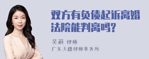 双方有负债起诉离婚法院能判离吗?