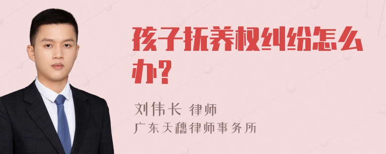 孩子抚养权纠纷怎么办?