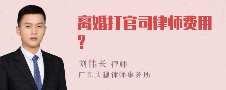 离婚打官司律师费用?