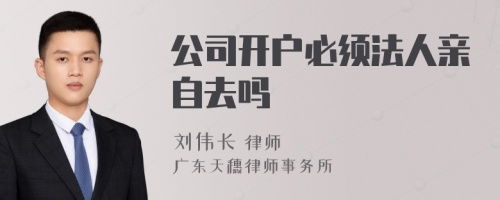 公司开户必须法人亲自去吗