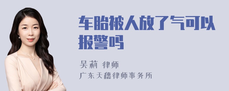 车胎被人放了气可以报警吗