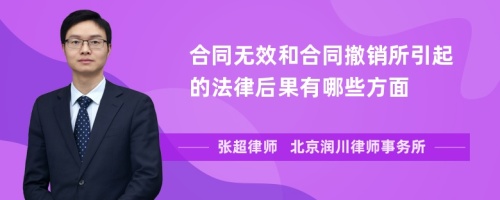 合同无效和合同撤销所引起的法律后果有哪些方面