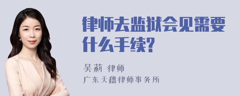 律师去监狱会见需要什么手续?