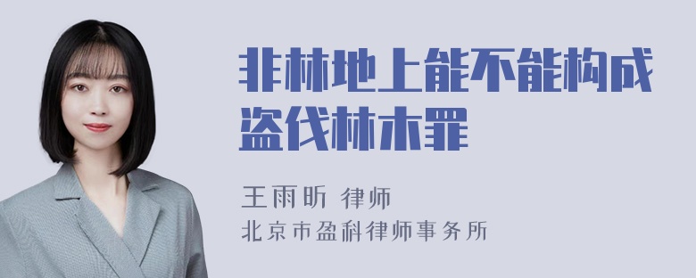 非林地上能不能构成盗伐林木罪