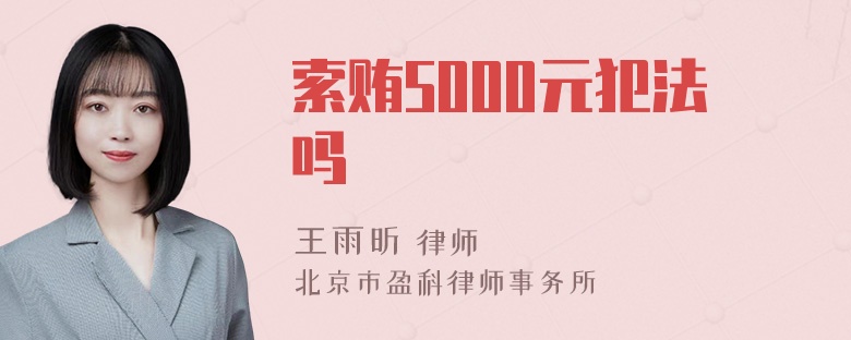 索贿5000元犯法吗