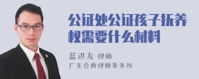 公证处公证孩子抚养权需要什么材料