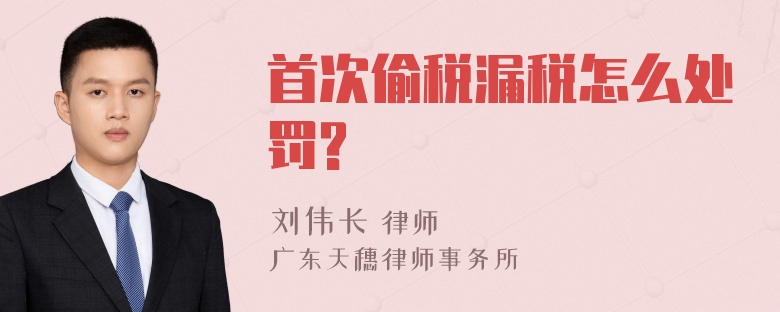 首次偷税漏税怎么处罚?