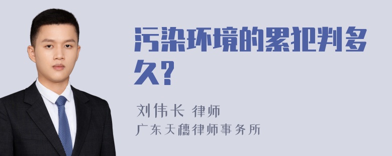 污染环境的累犯判多久?