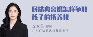 民法典离婚怎样争取孩子的抚养权