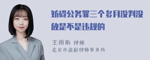 妨碍公务罪三个多月没判没放是不是违规的