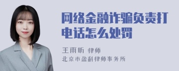 网络金融诈骗负责打电话怎么处罚