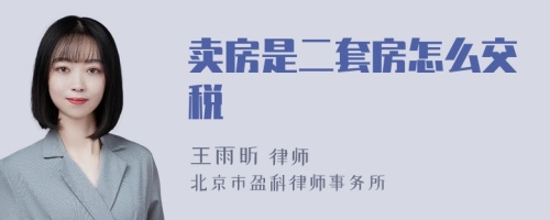 卖房是二套房怎么交税