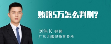 贿赂5万怎么判刑?