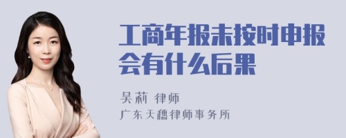 工商年报未按时申报会有什么后果