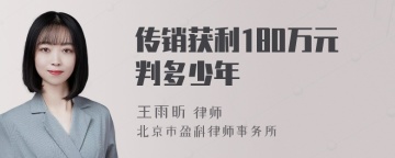 传销获利180万元判多少年