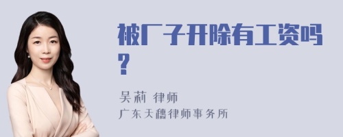 被厂子开除有工资吗?