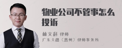 物业公司不管事怎么投诉