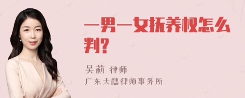 一男一女抚养权怎么判?