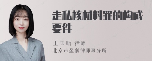 走私核材料罪的构成要件