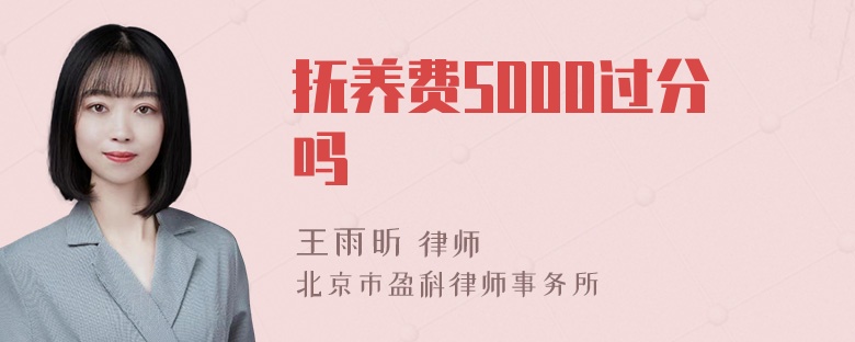 抚养费5000过分吗