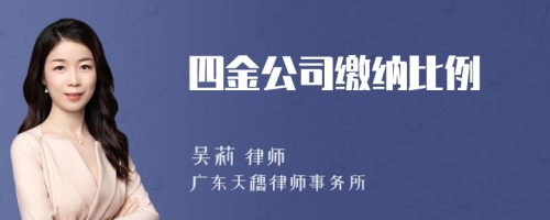 四金公司缴纳比例