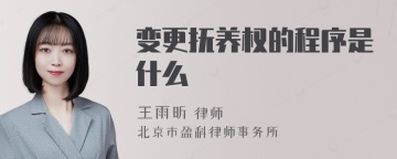 变更抚养权的程序是什么