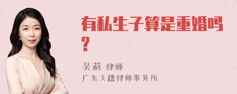 有私生子算是重婚吗?