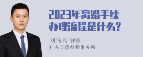 2023年离婚手续办理流程是什么?