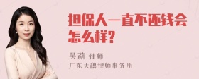 担保人一直不还钱会怎么样?