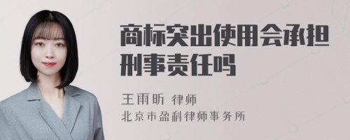 商标突出使用会承担刑事责任吗