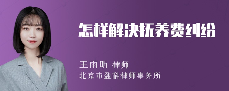 怎样解决抚养费纠纷