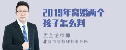 2019年离婚两个孩子怎么判