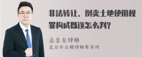 非法转让、倒卖土地使用权罪构成既遂怎么判?