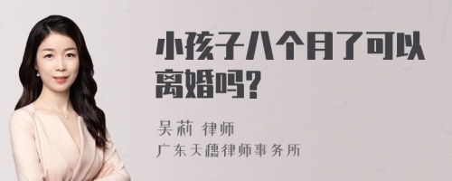 小孩子八个月了可以离婚吗?