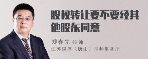 股权转让要不要经其他股东同意