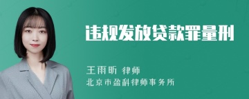 违规发放贷款罪量刑